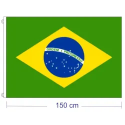 Bandera Brasil Poliester  150-90