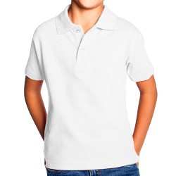 Remera Polo Niño Mix Blanco
