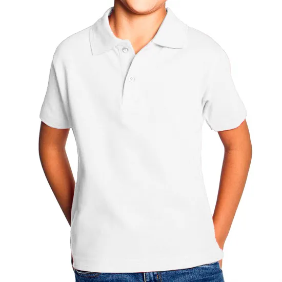 Remera Polo Niño Mix Blanco