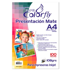 Papel Coteado Mate Presentacion A4 100 Hojas