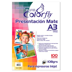 Papel Coteado Mate Presentacion A3 100 Hojas