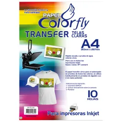 Papel Transfer Cf Tela Clara A4 10 Hojas