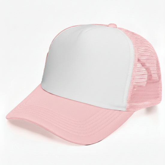 Gorro Trucker 5003 Bco/Rosado