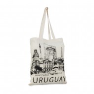 Bolso Algodon Line Art 01 38x42cm Montevideo