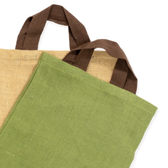 Bolso Yute Beige Asa Marrón