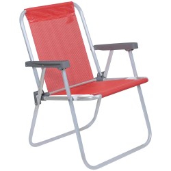 Silla Alta Bel Aluminio Lazy Rojo