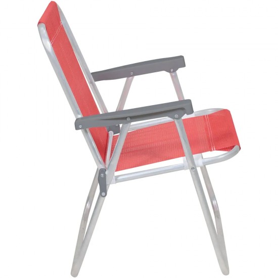 Silla Alta Bel Aluminio Lazy Rojo