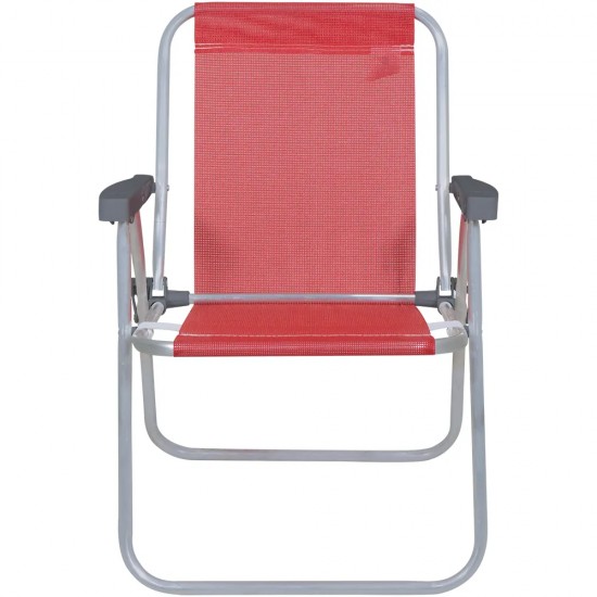 Silla Alta Bel Aluminio Lazy Rojo