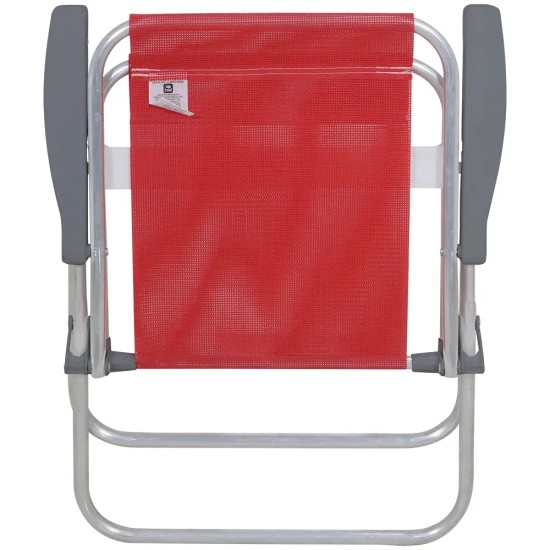 Silla Alta Bel Aluminio Lazy Rojo