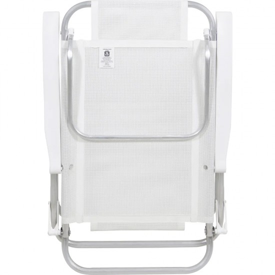 Silla Reclinable Bel Aluminio 6 Pos. Blanco
