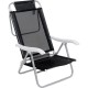 Silla Reclinable Bel Aluminio 6 Pos. Negro