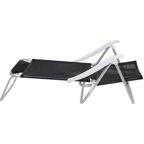 Silla Reclinable Bel Aluminio 6 Pos. Negro