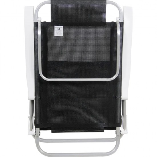 Silla Reclinable Bel Aluminio 6 Pos. Negro