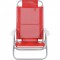Silla Reclinable Bel Aluminio 6 Pos. Rojo