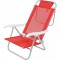 Silla Reclinable Bel Aluminio 6 Pos. Rojo