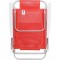 Silla Reclinable Bel Aluminio 6 Pos. Rojo