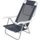 Silla Reclinable Bel Aluminio 6 Pos. Gris