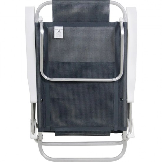 Silla Reclinable Bel Aluminio 6 Pos. Gris