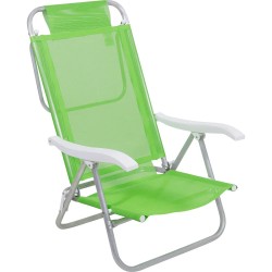 Silla Reclinable Bel Aluminio 6 Pos. Verde