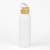 Botella Doble Pared Tapa Bambu Blanco