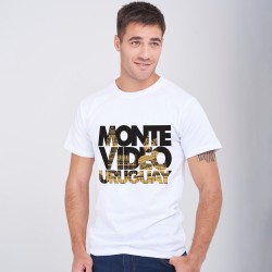 Camiseta Montevideo Blanca Dorado Camiseta Montevideo Blanca Dorado