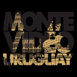 Camiseta Montevideo Negra Dorado Camiseta Montevideo Negra Dorado