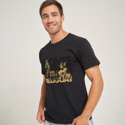 Camiseta Montevideo Negra Dorado Camiseta Montevideo Negra Dorado