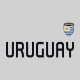Camiseta Uruguay escudo gris melange