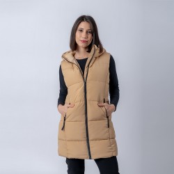 Chaleco Dama Inflado Beige