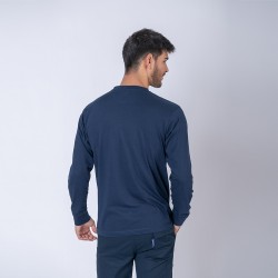 Camiseta Algodón Manga larga con puño Azul marino