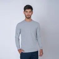 Camiseta Algodón Manga larga con puño Gris melange