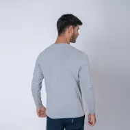 Camiseta Algodón Manga larga con puño Gris melange