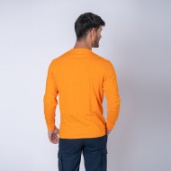 Camiseta Algodón Manga larga con puño Naranja