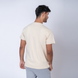 Camiseta algodon premium beige