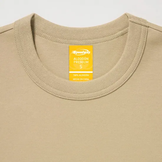 Camiseta algodon premium beige