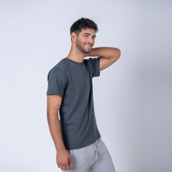 Camiseta Algodon Premium Gris Topo