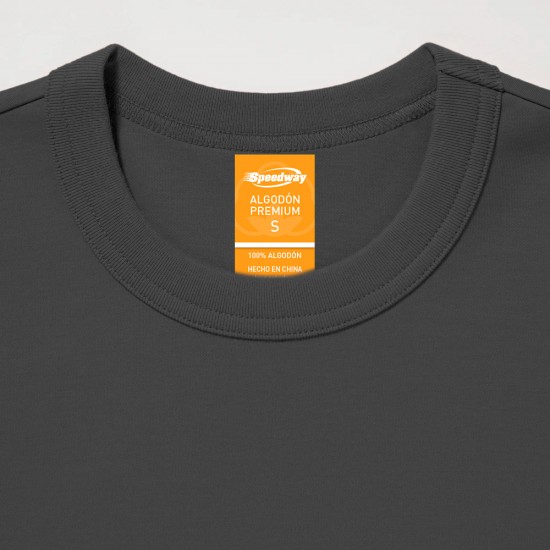 Camiseta Algodon Premium Gris Topo