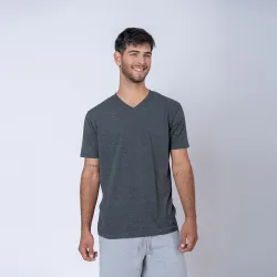 Camiseta Slim Negro Melange