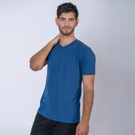 Camiseta slim TC 170gr azul piedra