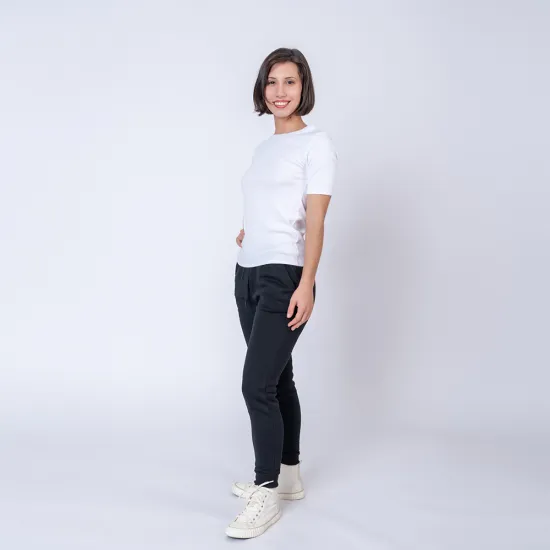 Camiseta dama rib blanco
