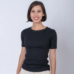 Camiseta dama rib negro