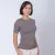 Camiseta dama rib gris topo