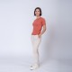 Camiseta dama rib terracota