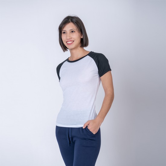 Camiseta Dama Subliprint blanco/negro
