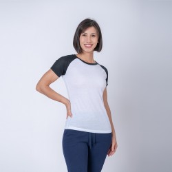 Camiseta Dama Subliprint blanco/negro
