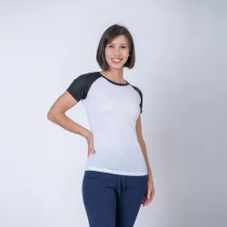 Camiseta Dama Subliprint blanco/negro