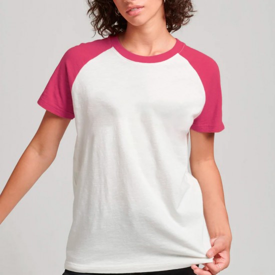 Camiseta Dama Subliprint blanco/fucsia