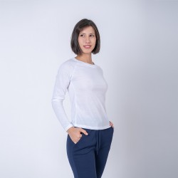 Camiseta Dama Subliprint Manga Larga blanco/blanco