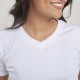 Camiseta Dama V Blanca Spandex