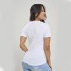 Camiseta Dama V Blanca Spandex